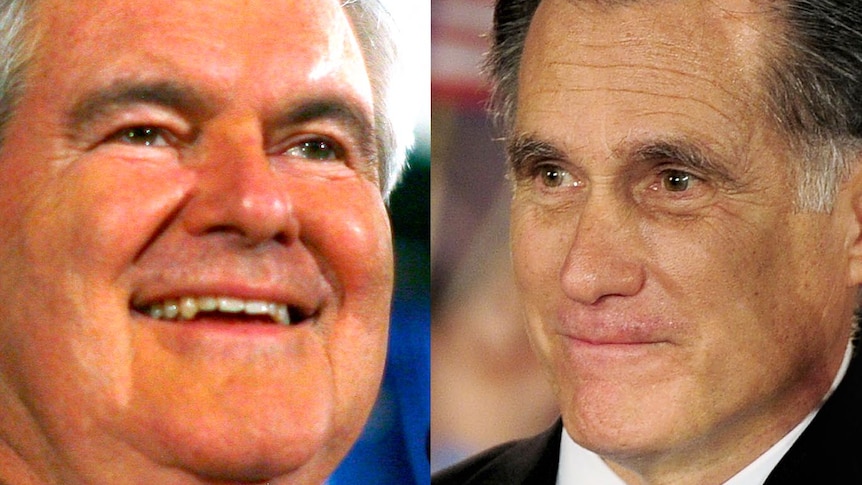 Newt Gingrich's surge topped off a tough week for Mitt Romney's campaign.