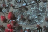 Satellite image of razed structures in Doro Baga village