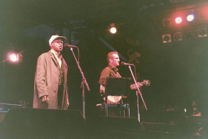 Archie Roach and Paul Kelly at first Womadelaide