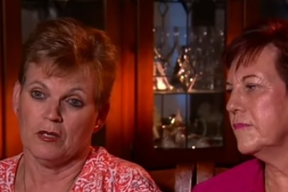 Dianne Smoker and Julie Lane, daughters of murder victim Phyllis Harrison.