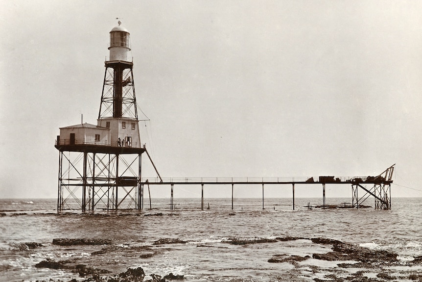 Cape Jaffa lighthouse in 1910