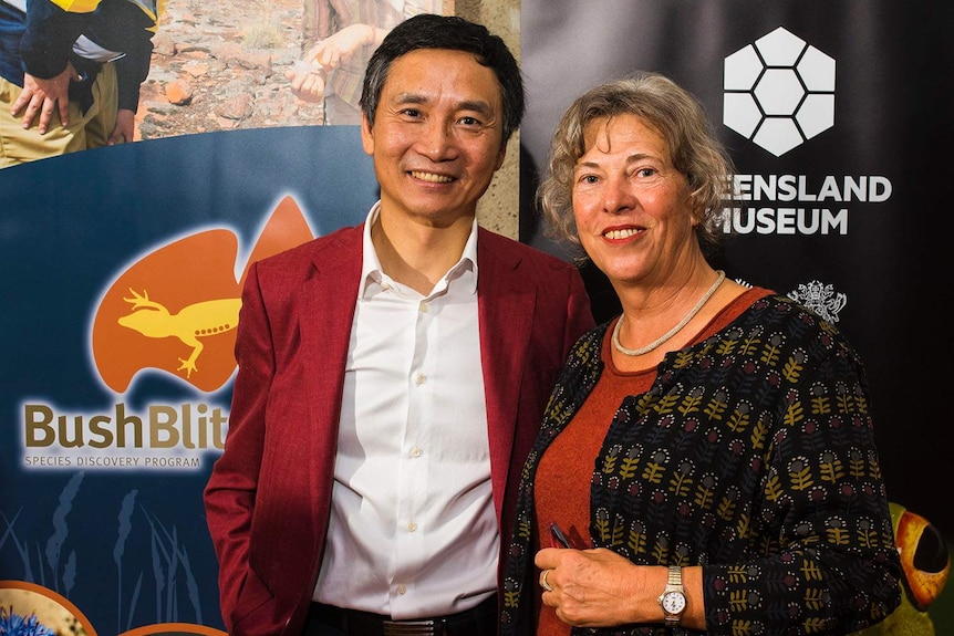 Queensland Museum scientist Barbara Baehr with Li Cunxin.