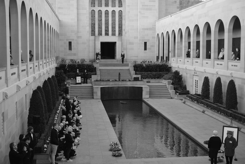 Australian War Memorial during a last post ceremony