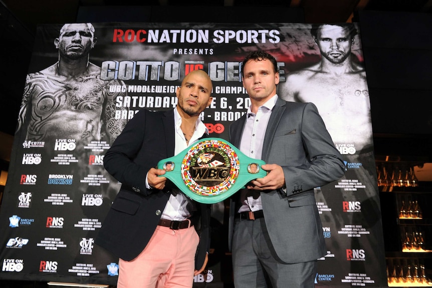 Miguel Cotto and Daniel Geale ahead of their fight