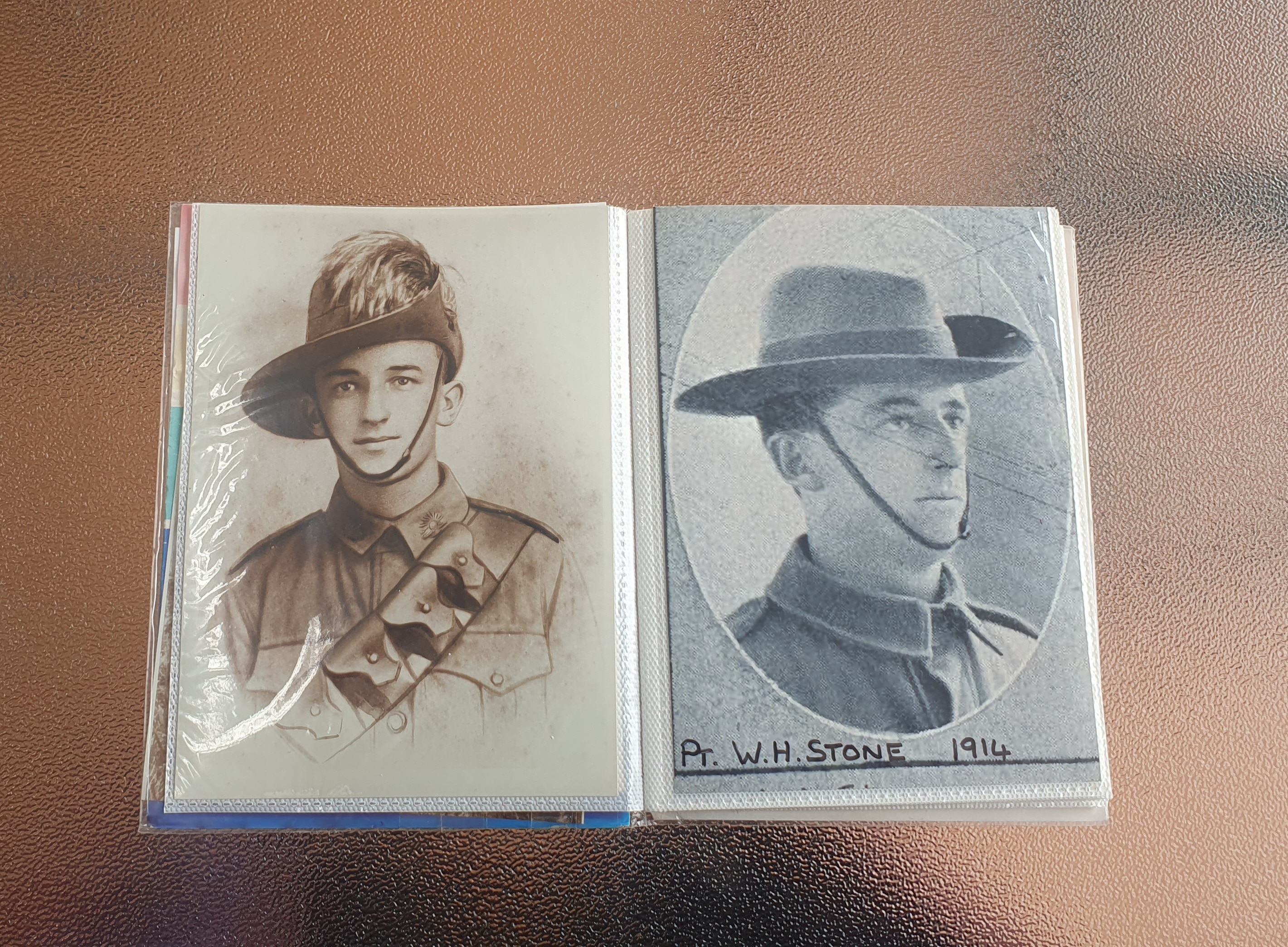 Two pics of a man in army uniform