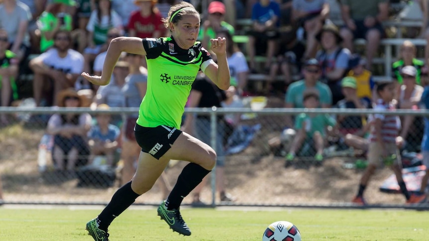 Canberra United player and Golden Boot winner Ashleigh Sykes