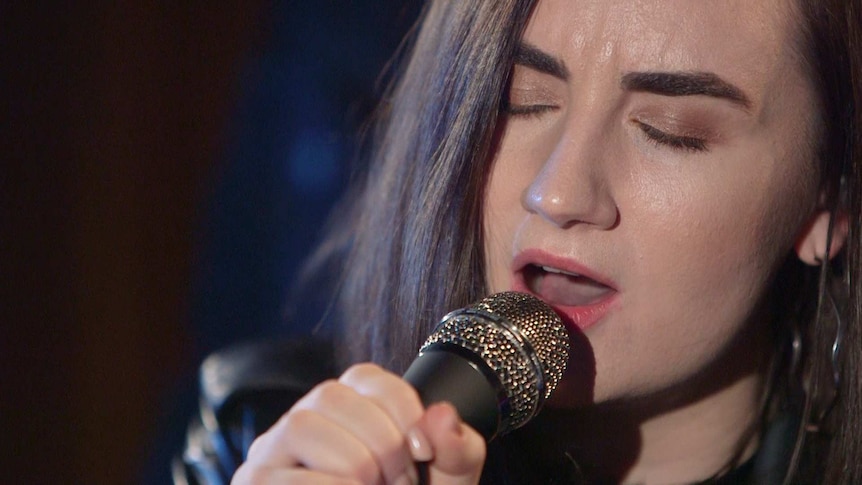 Meg Mac performing in the Like A Version studio