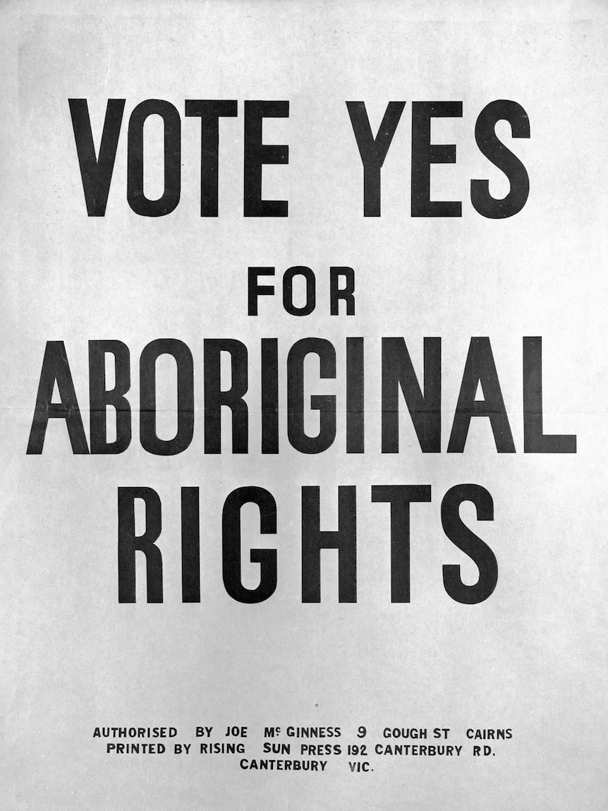vote yes 1967 referendum campaign poster