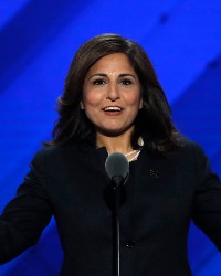 Center for American Progress Action Fund president Neera Tanden speaks on the third day of the 2016 DNC.