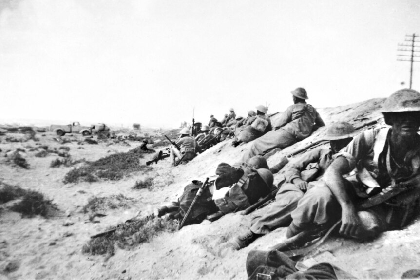 Australian soldiers during the battle of Alamein in 1942.