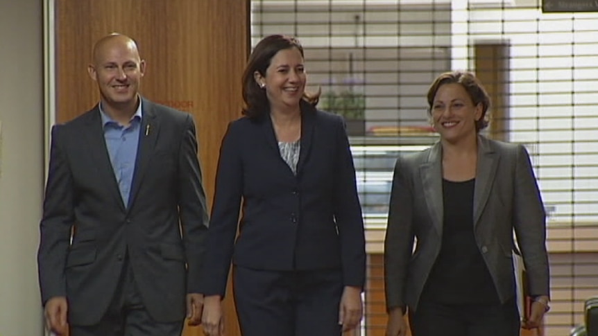 Jackie Trad, Annastacia Palaszczuk and Curtis Pitt