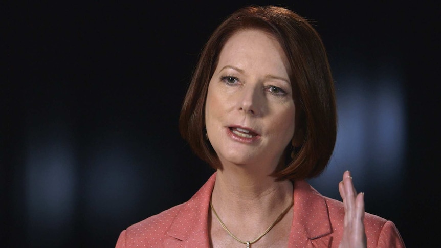 Julia Gillard speaks to Sarah Ferguson