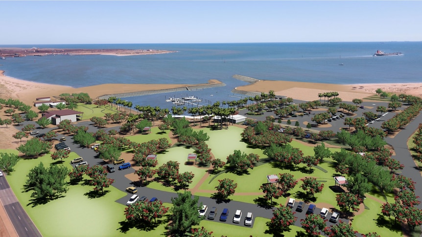 An artist impression of the Spoilbank Marina development in Port Hedland