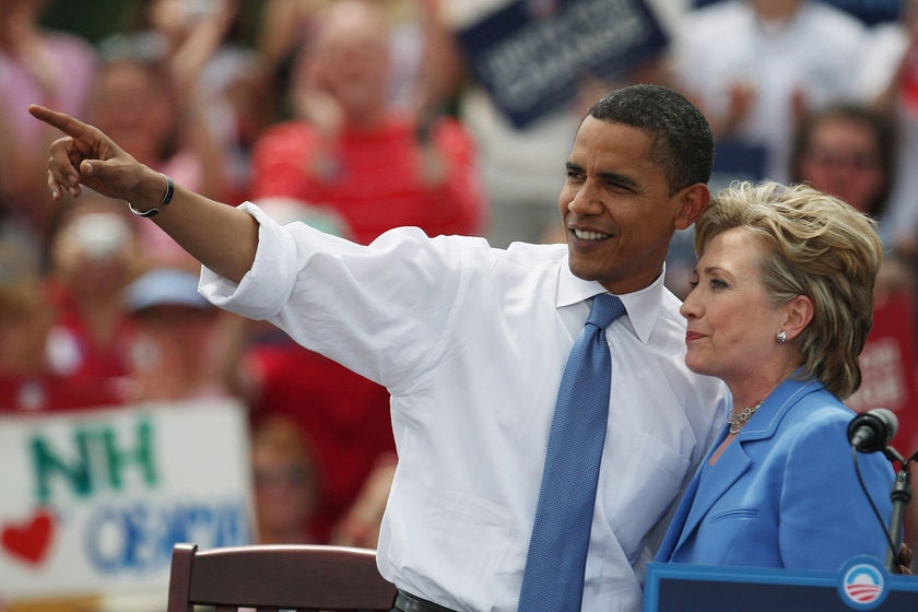 Hillary Clinton and Barack Obama make first joint appearance