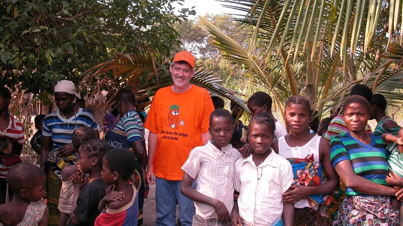 Howdy Bouis in Mozambique talking about vitamin-enriched sweet potato
