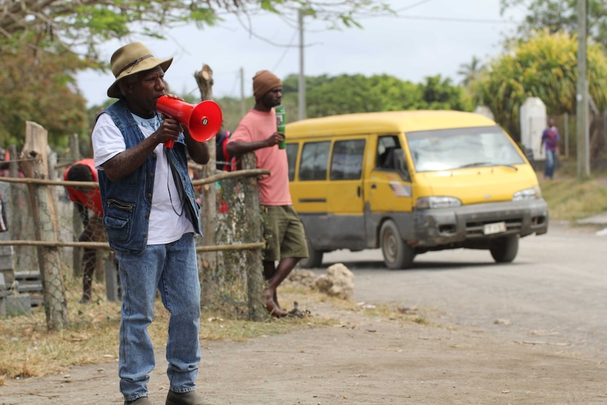 On the hustings, Tanna Island