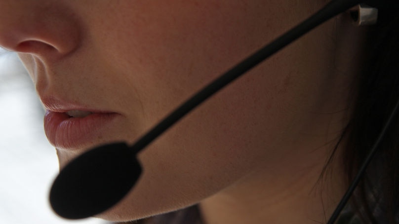Call centre woman with headset