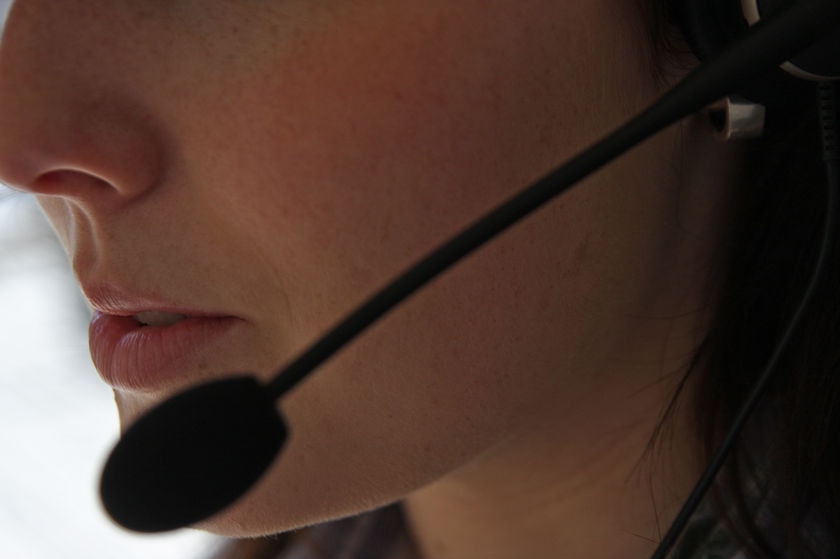 Call centre woman with headset