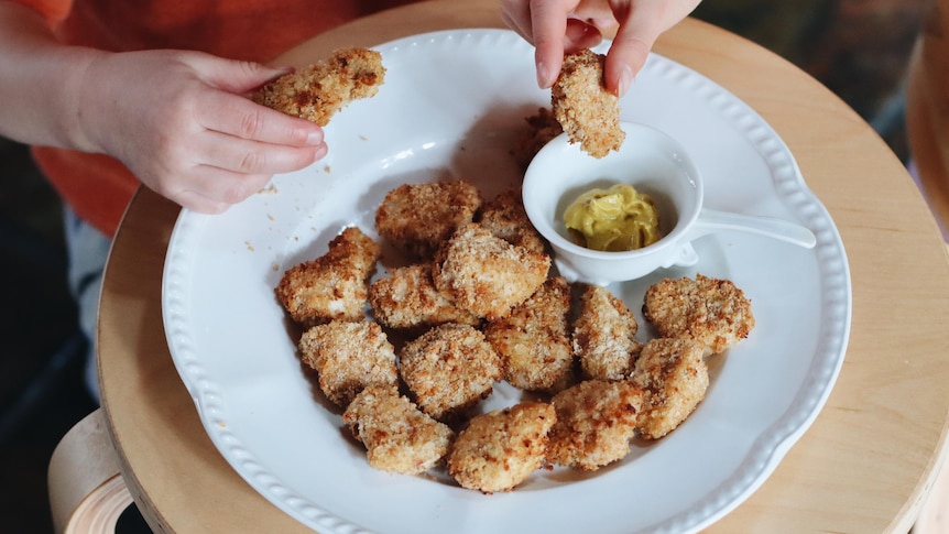 Photo of chicken nuggets in a bowl. 