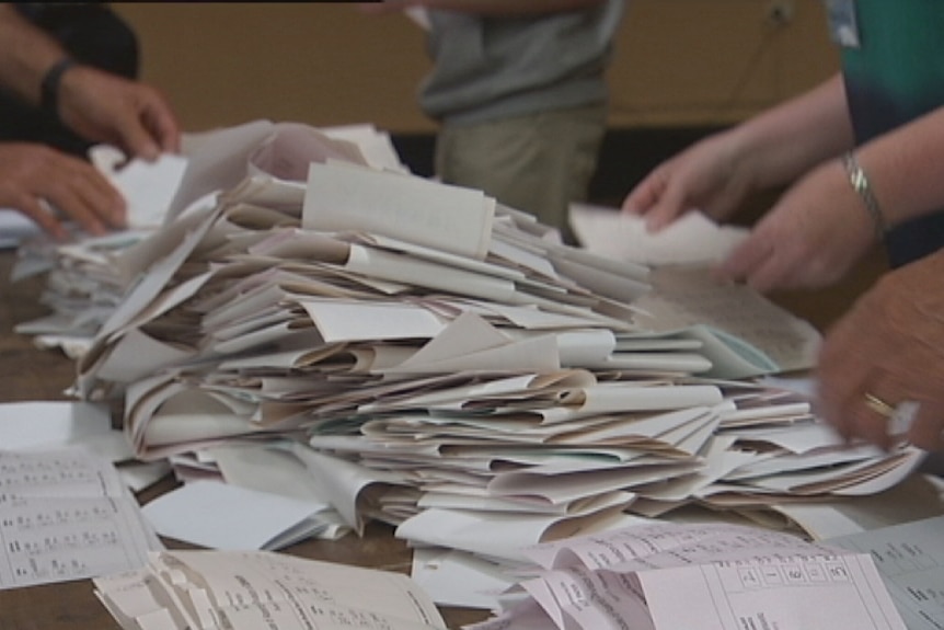 The ballot count is continuing