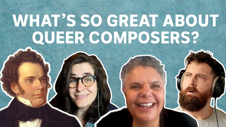 Four faces beneath the words "What's So Great About Queer Composers?
