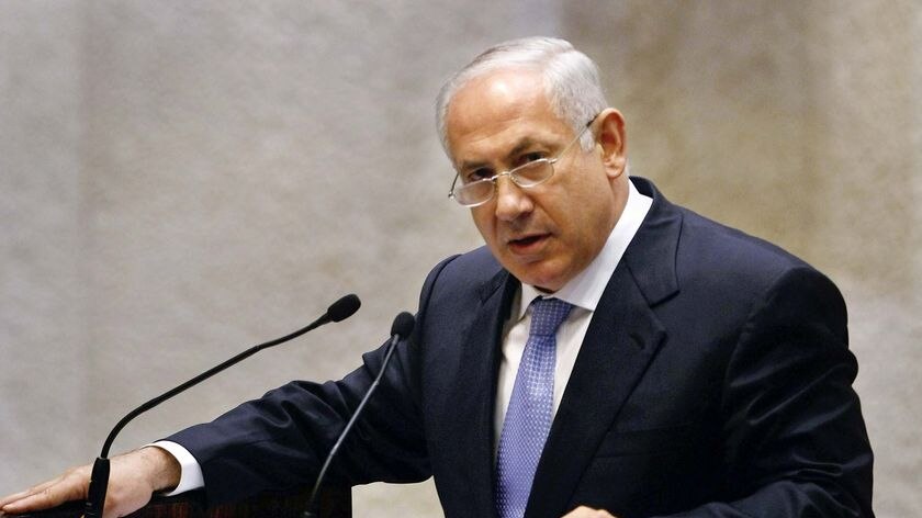 Benjamin Netanyahu addresses the parliament