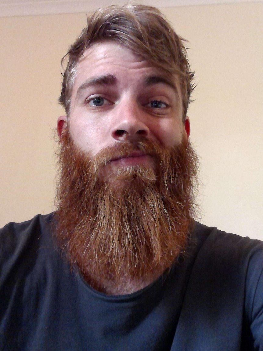 Happier, harrier days: Simon the beard donator.