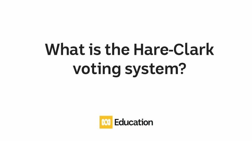 Text reads "What is the Hare-Clark voting system?"