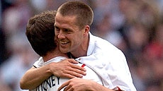 Happier times... Wayne Rooney and Michael Owen