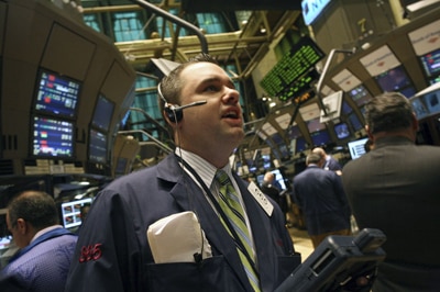 File photo:Trader on Wall Street (Reuters)