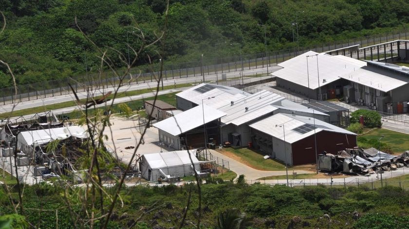 Damage at the Christmas Island detention centre