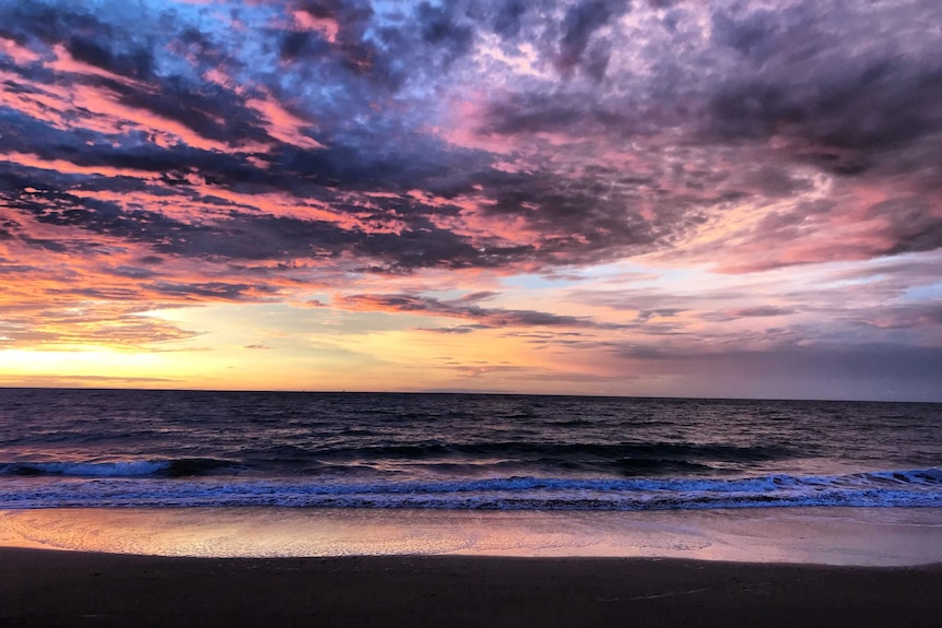 A spectacular sunset at one of Darwin's city beaches.