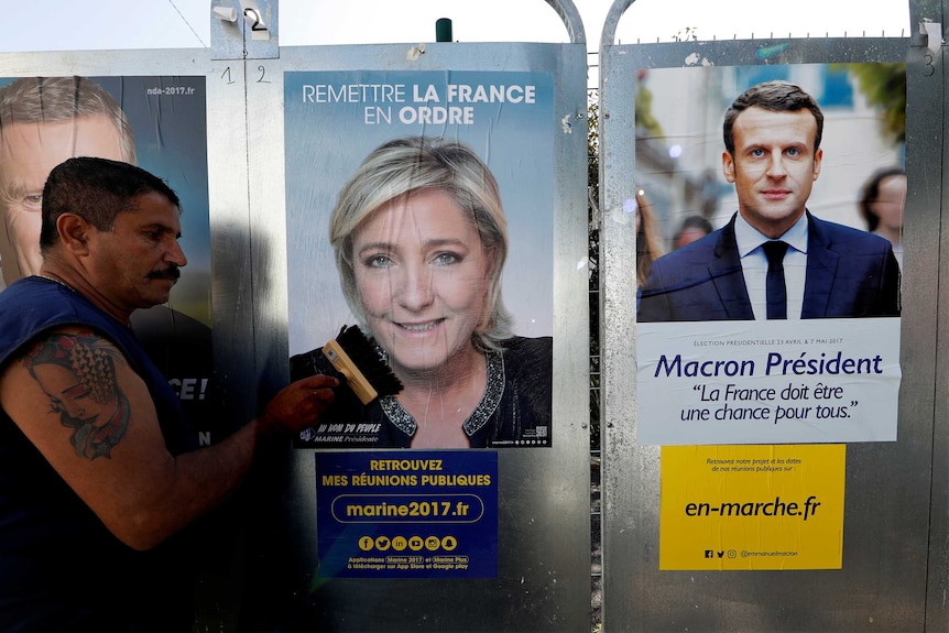 Marine Le Pen and Emmanuel Macron