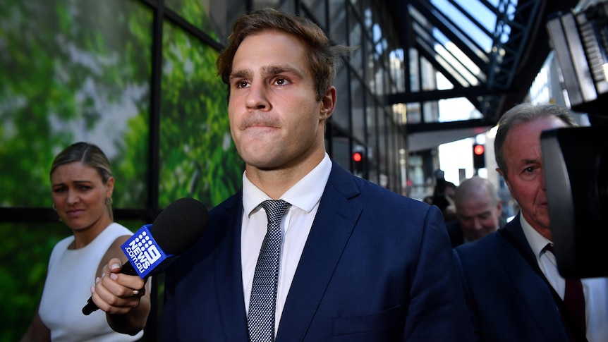 NRL star Jack de Belin found not guilty on one sexual assault charge