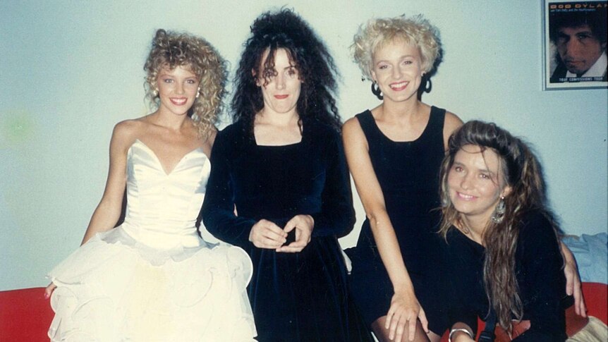 Collette Dinnigan with Kylie Minogue, Grace Knight and Joy Smithers