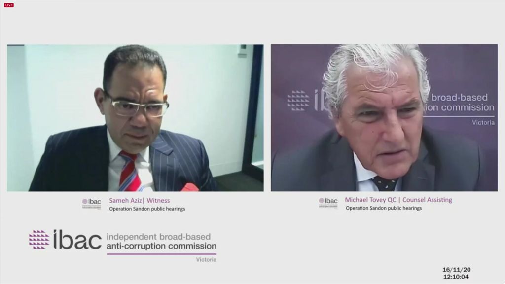 Former councillor Sam Aziz testifies at the IBAC inquiry into the City ...