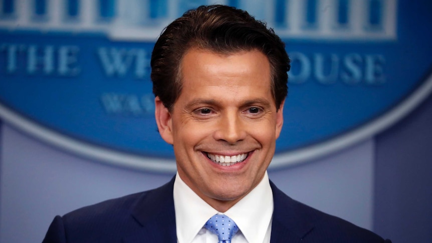 Mr Scaramucci reiterated his admiration for Mr Trump on several occasions during his media briefing.