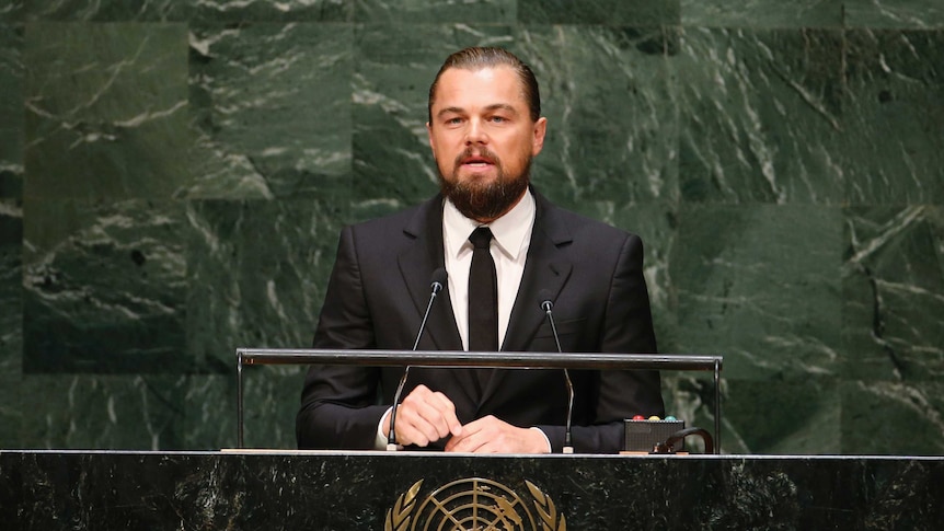Leonardo DiCaprio speaks at UN Climate summit on September 23, 2014