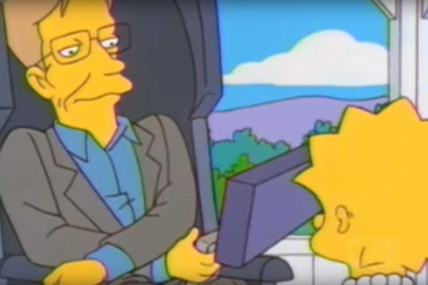 Stephen Hawking and Lisa Simpson