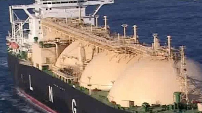 LNG tanker sailing off WA