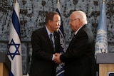 UN chief Ban Ki-moon and Israeli president Reuven Rivlin