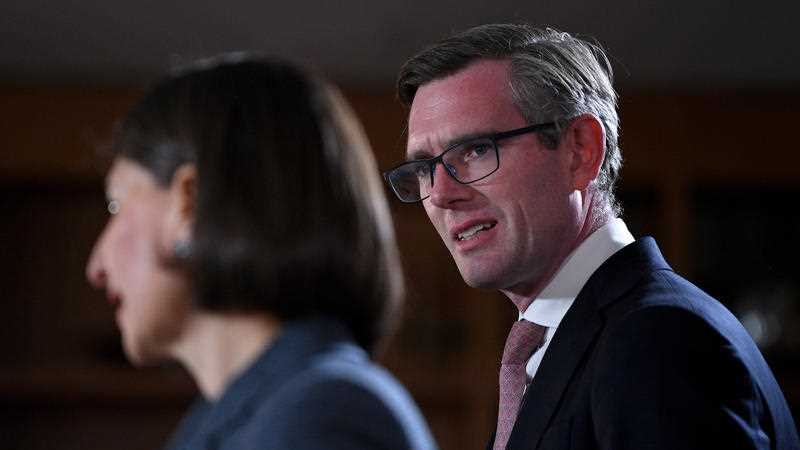 NSW Treasurer Dominic Perrottet with Premier Gladys Berejiklian.