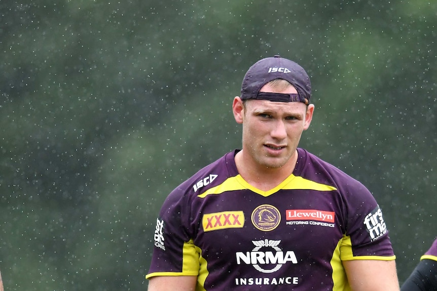 Matt Lodge at Broncos training