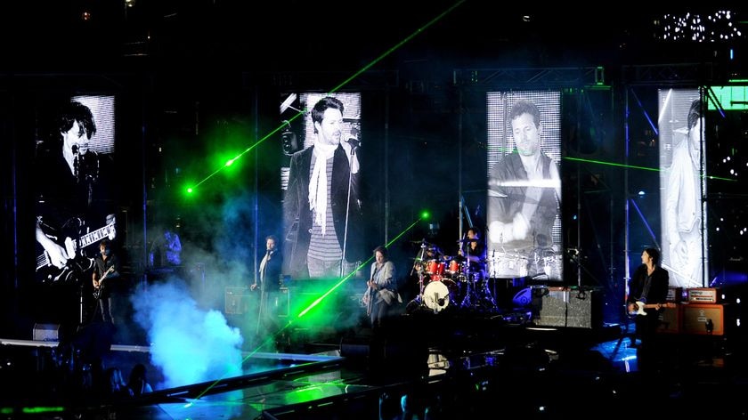 Powderfinger perform at the 2010 Aria Awards (AAP: Tracey Nearmy)