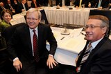 Ms Bligh, Mr Rudd and Treasurer Wayne Swan at the start of the COAG meeting in Sydney on July 3, 2008.