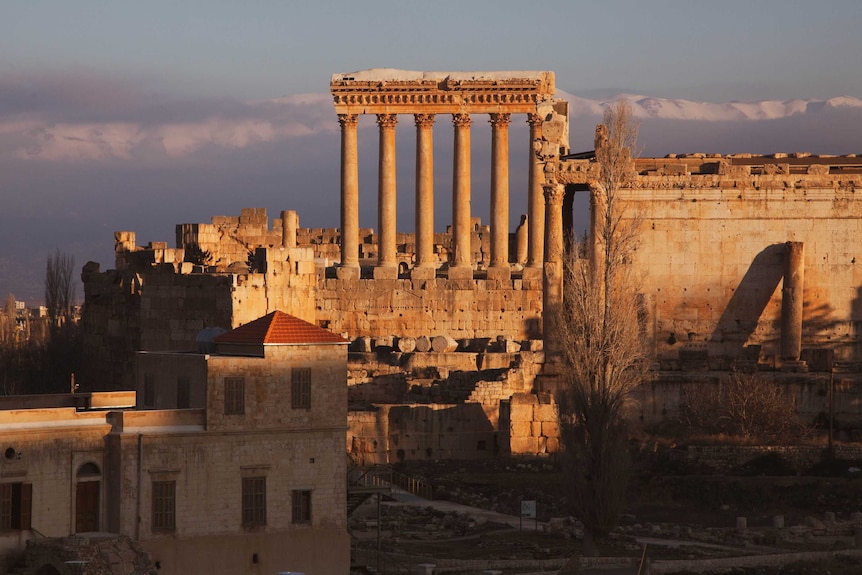 The Roman ruins at Baalbek in Lebanon.