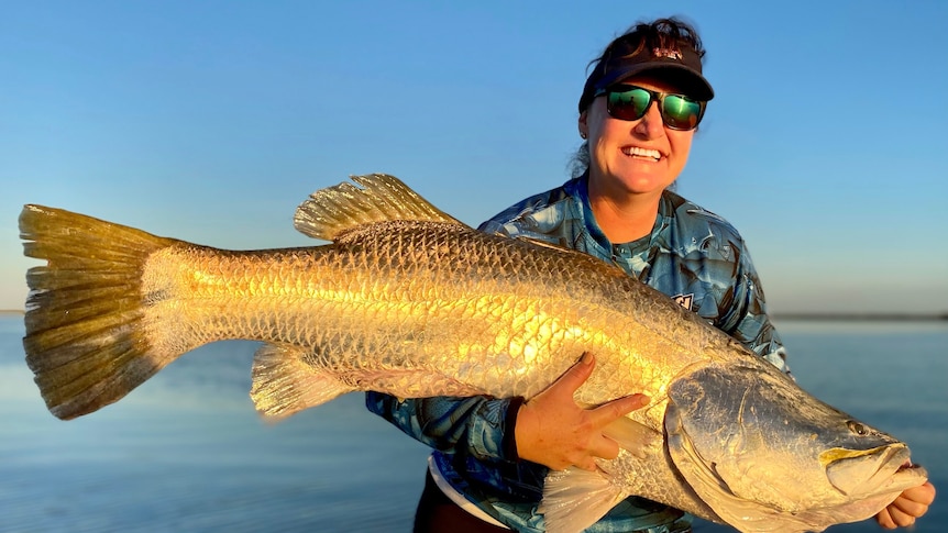 Just one of the five metre barramundi that were caught on Jo's remote NT trip. 