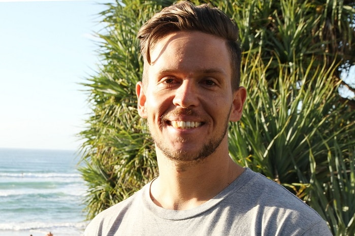 A man at the beach