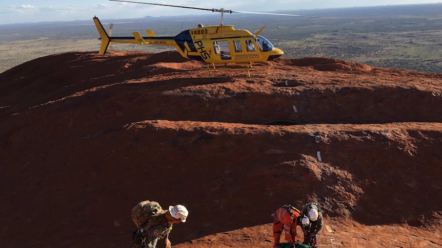 PFES helicopter arrives at Uluru