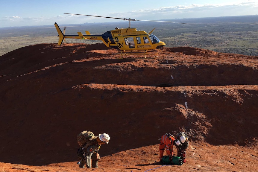 PFES helicopter arrives at Uluru